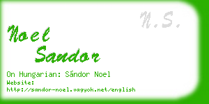 noel sandor business card