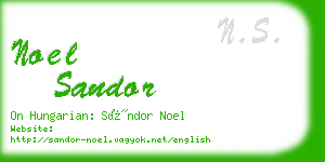 noel sandor business card